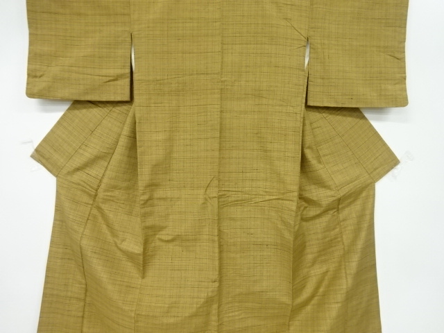 JAPANESE KIMONO / ANTIQUE KIMONO / MAWATA TSUMUGI / WOVEN GRID